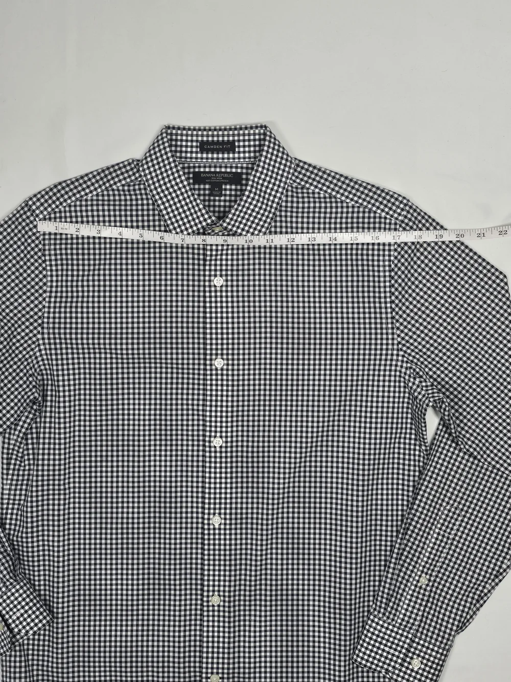 Banana Republic Camden Fit Non-Iron Gingham Button Down Shirt Medium